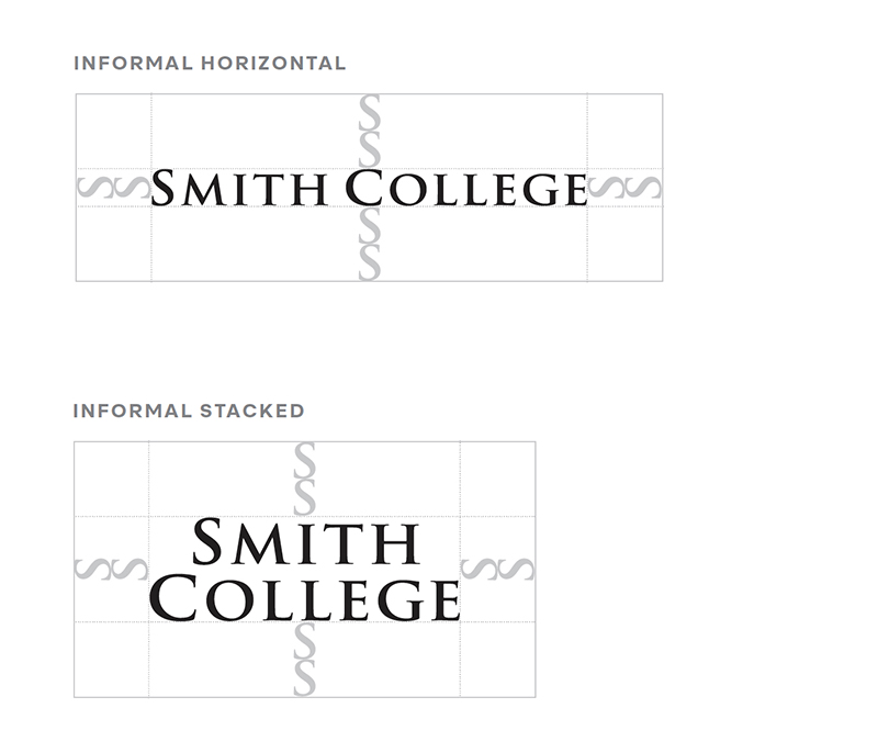 illustrating white space around informal Smith College logo