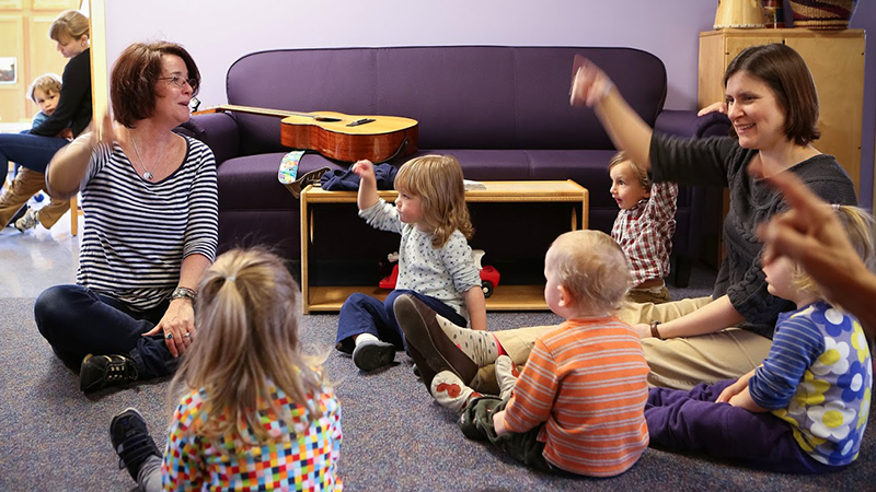 Children in a Fort Hill classroom