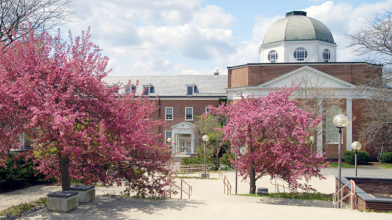 Exterior of Sage Hall