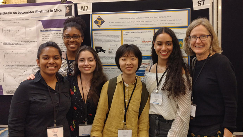 Neuroscience students with Professor Mary Harrington at a conference in Florica