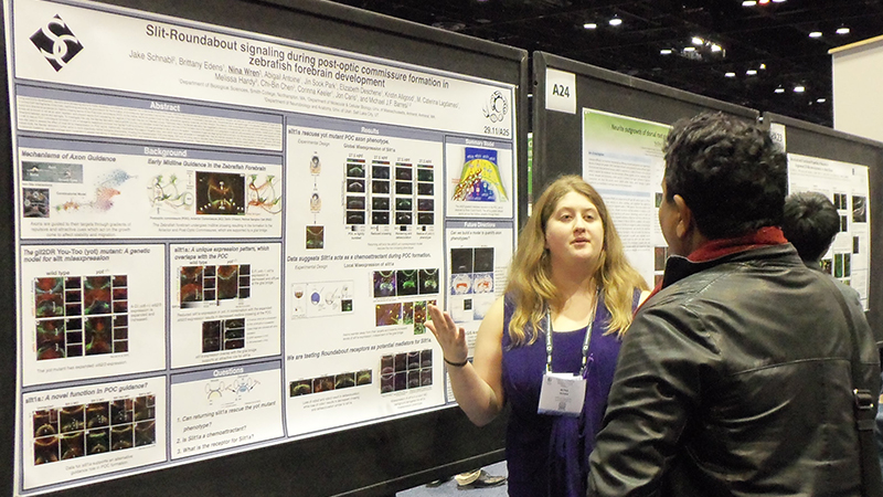 A neuroscience student at a conference in San Diego