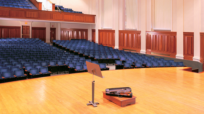 Seats in Sweeney Concert Hall