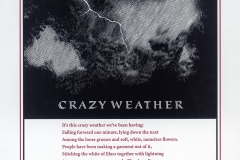 John Ashbery broadside, "Crazy Weather"