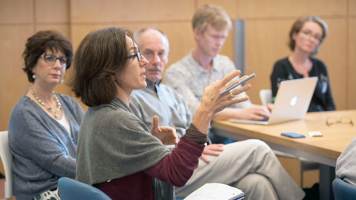 Smith College faculty in a Design Thinking meeting