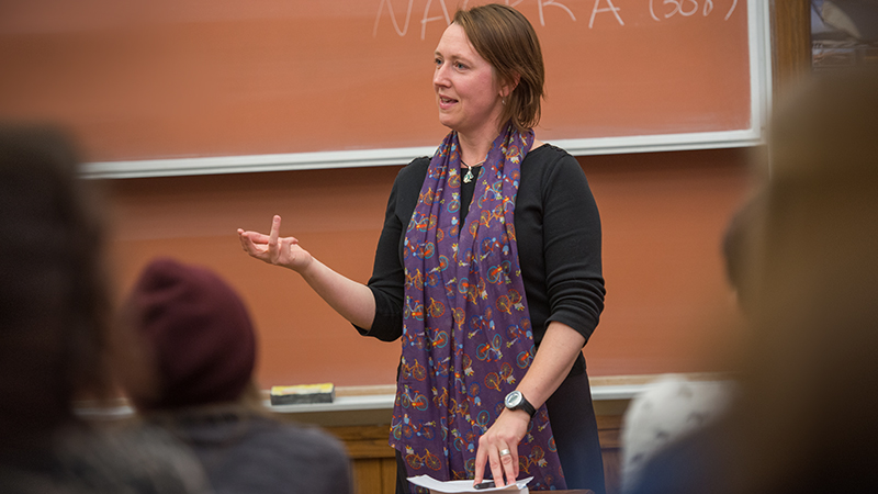 Liz Klarich teaching in the classroom