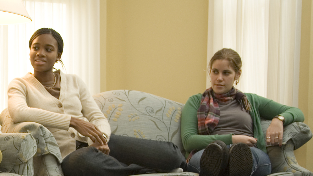 Students in Park Annex Living Room