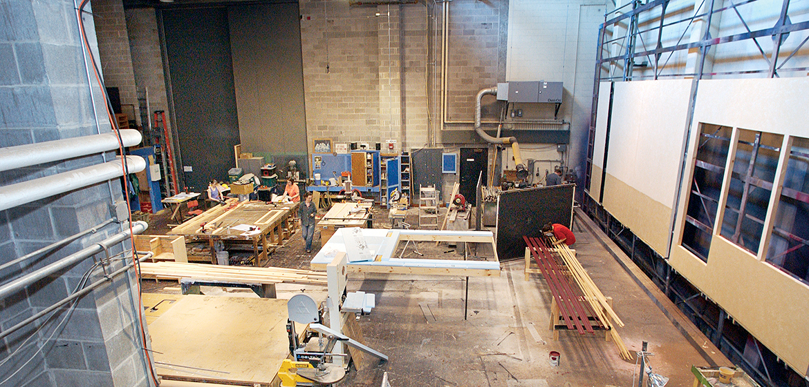 Scene shop in Mendenhall Center