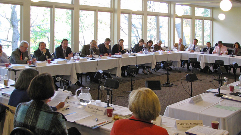 A large group meeting in the Conference Center