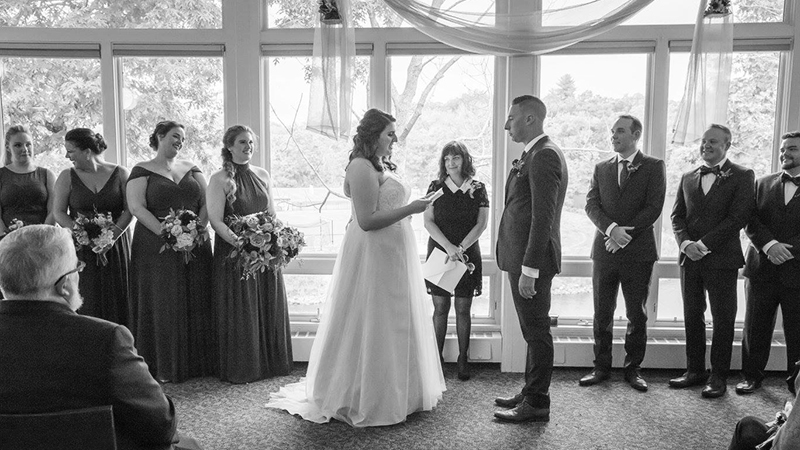 Photo of a couple getting married at the Conference Center