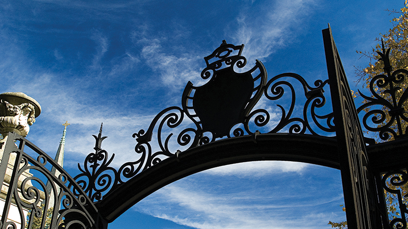 Detail of the top of the Grecourt Gates