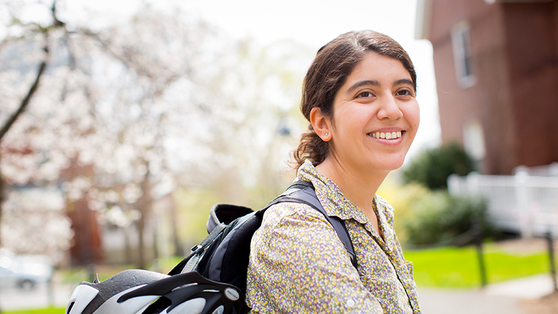 Stephanie Pinedo on campus