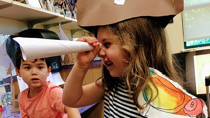 Girl dressed as a pirate