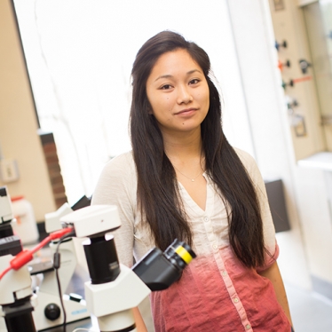 Mandy Castro in a science lab