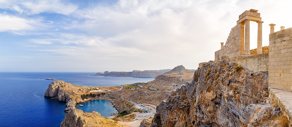 Acropolis of Lindos on the island of Rhodes