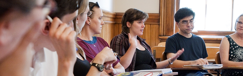 Students sitting in class