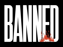 BANNED with red fire around the "E"