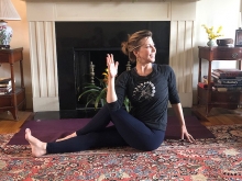 Elizabeth Brown doing yoga