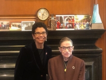 Phoebe Haddon and Ruth Bader Ginsburg