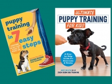 Covers of Puppy Training in 7 Easy Steps and Ultimate Puppy Training for Kids