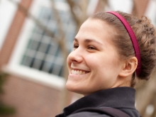 Portrait of Rosa Drummond on campus