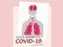 text "Your Brain on Covid. Virus on your mind? It could be in your head, too."