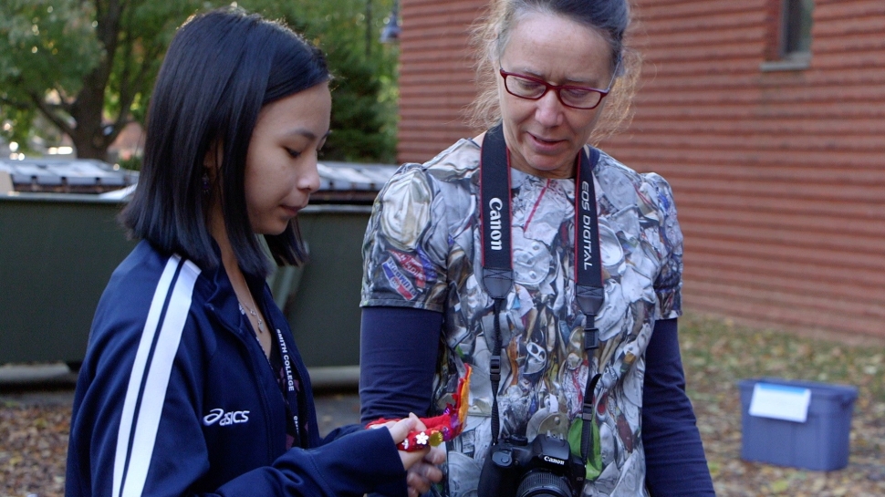 Adriane Herman and student at "Letting Go" event.