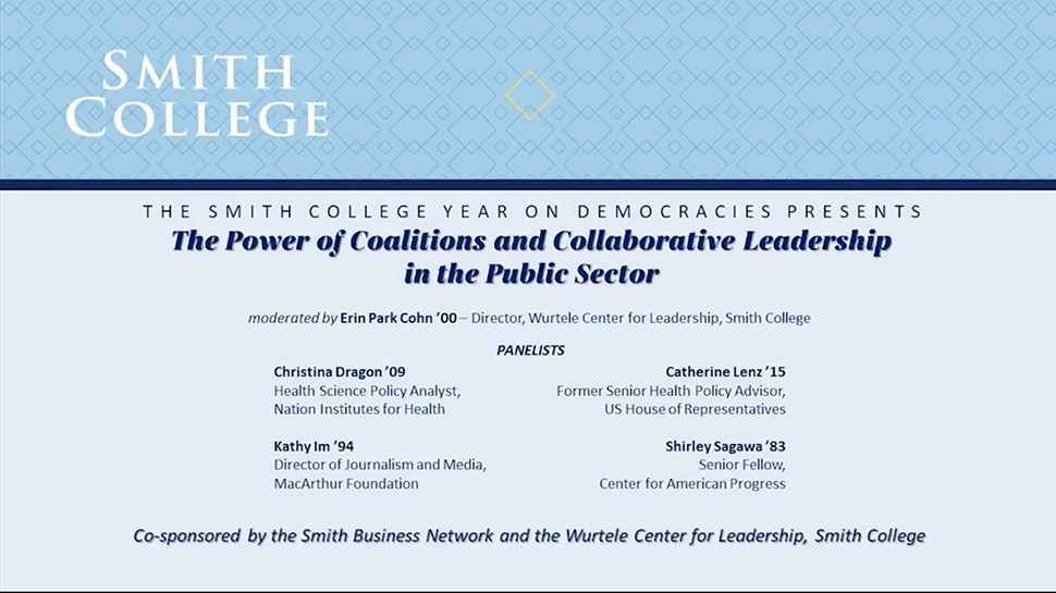 Screenshot of a title page for the Power of Coalitions webinar
