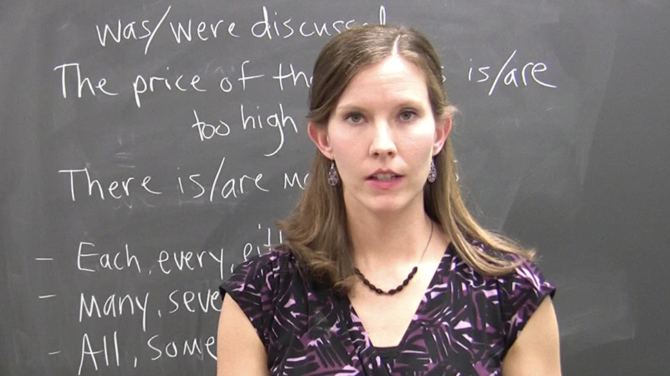 Grammar video about subject-verb agreement