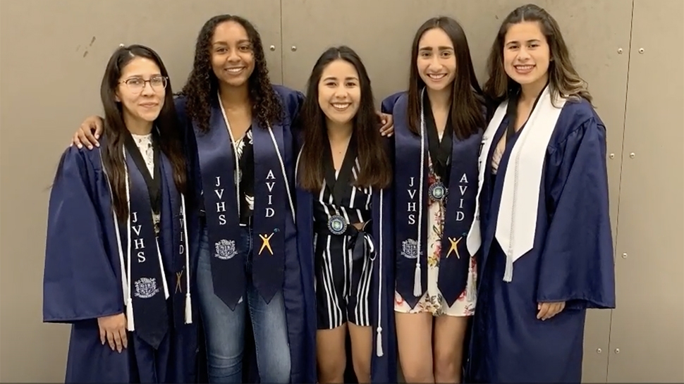 Ale Munoz Garcia '23 and friends at high school graduation